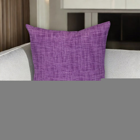 18" Purple Weave Cotton Throw Pillow