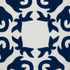 20" Blue and White Geometric Cotton Throw Pillow
