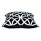 20" Black Geometric Cotton Throw Pillow