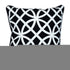 20" Black Geometric Cotton Throw Pillow