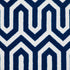 20" Blue Geometric Cotton Throw Pillow