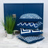 20" Blue Geometric Cotton Throw Pillow