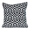 20" Black Geometric Cotton Throw Pillow