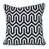 20" Black Geometric Cotton Throw Pillow