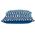 20" X 20" Blue Geometric Cotton Zippered Pillow