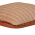 24" Brown and White Striped Cotton Throw Pillow With Fringe