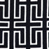 20" X 20" Black Geometric Cotton Zippered Pillow