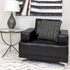 20" X 20" Black Geometric Cotton Zippered Pillow