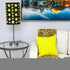16" Yellow Cotton Throw Pillow