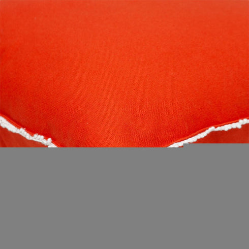20" Orange Cotton Throw Pillow