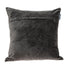 18" Gray and Silver Damask Velvet Throw Pillow With Beads