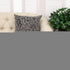 18" Gray and Silver Damask Velvet Throw Pillow With Beads