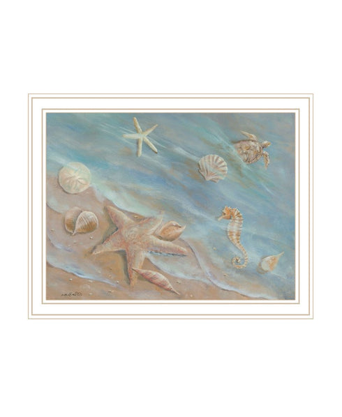 Seashore Star Black Framed Print Wall Art
