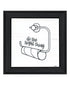 Empty Toilet Paper Roll Black Framed Print Wall Art