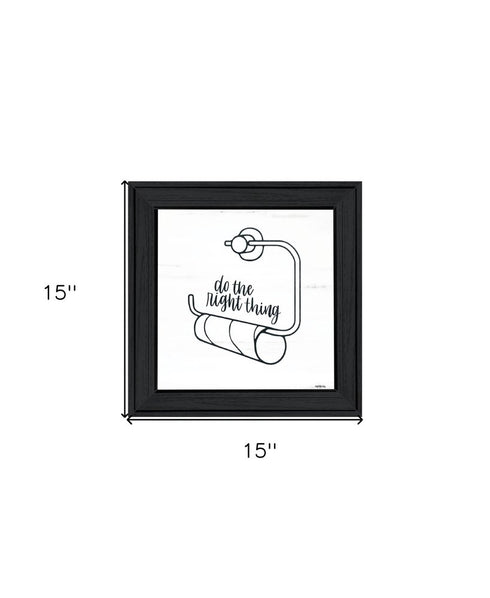 Empty Toilet Paper Roll Black Framed Print Wall Art