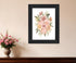 Peachy Petals Black Framed Print Wall Art