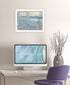 Coastal Porch White Framed Print Wall Art