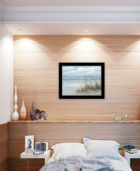 Sea Oats White Framed Print Wall Art
