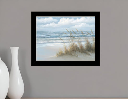 Sea Oats White Framed Print Wall Art