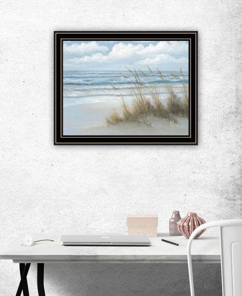 Sea Oats White Framed Print Wall Art