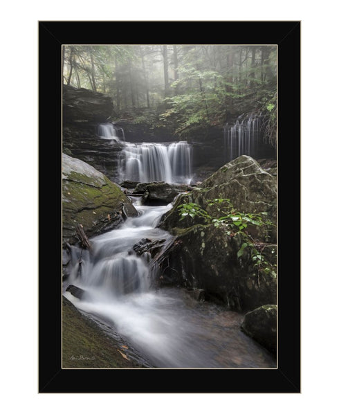 Ricketts Waterfall White Framed Print Wall Art