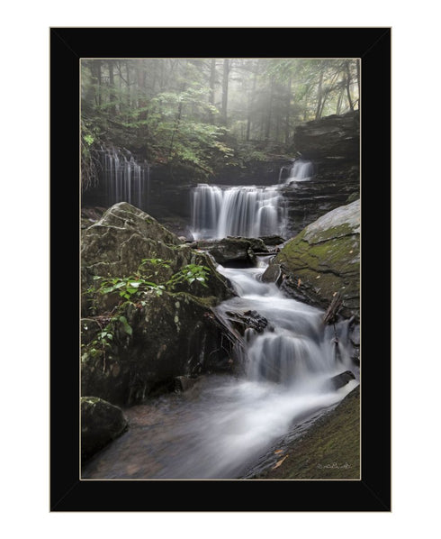 Ricketts Waterfall White Framed Print Wall Art