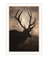 Elk Sunrise White Framed Print Wall Art