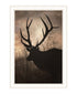 Elk Sunrise White Framed Print Wall Art