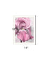 Pink Iris White Framed Print Wall Art