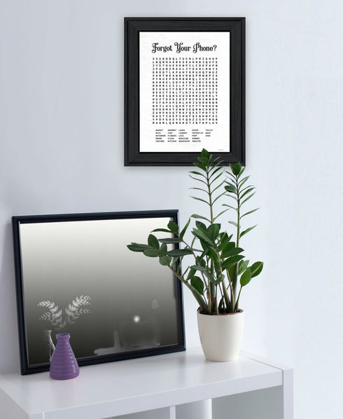 Forgot Your Phone? Framed Print Laundry Wall Art