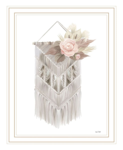 BOHEMIAN MACRAME White Framed Print Wall Art