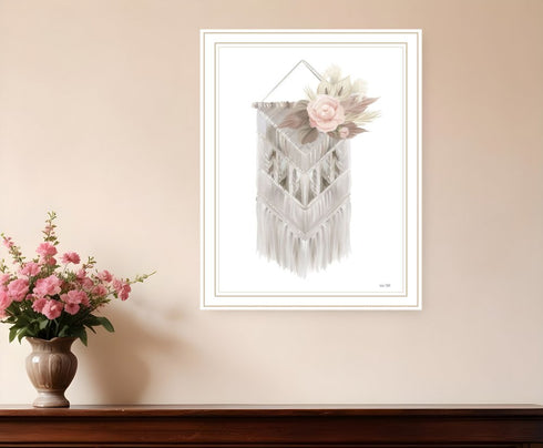 BOHEMIAN MACRAME White Framed Print Wall Art