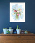 Flourish White Framed Print Wall Art