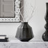 11" Gray Geometric Round Aluminum Table Vase
