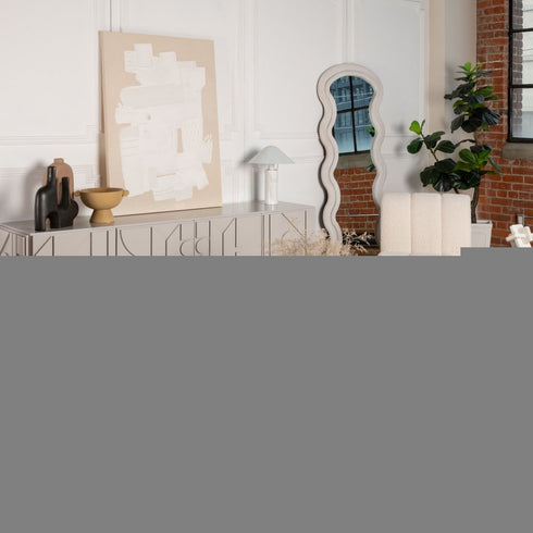 8' X 11' Beige Abstract Area Rug