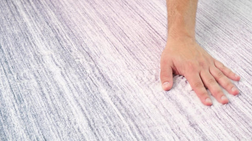 5' X 8' Purple Abstract Area Rug