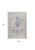 5' X 8' Gray and Gold Oriental Area Rug