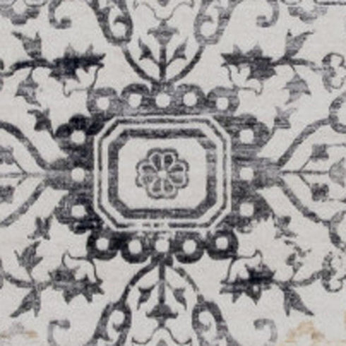 5' X 8' Gray and Gold Oriental Area Rug