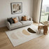 5' X 8' Cream Abstract Area Rug
