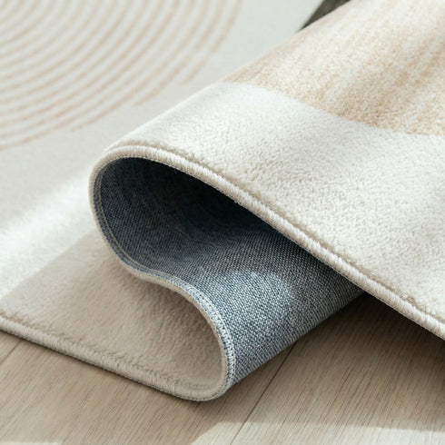 5' X 8' Cream Abstract Area Rug