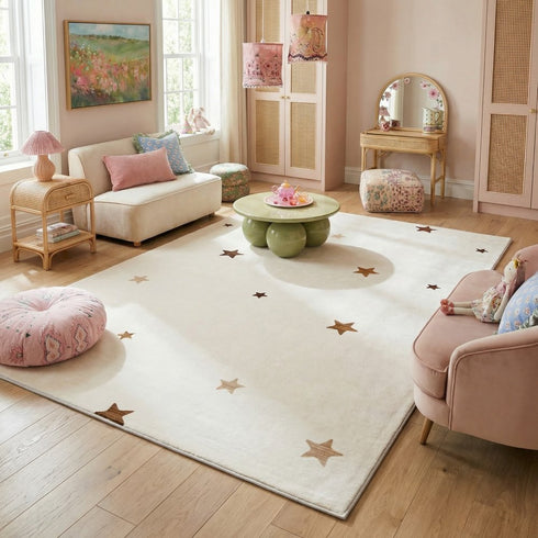 8' X 11' Cream Abstract Area Rug