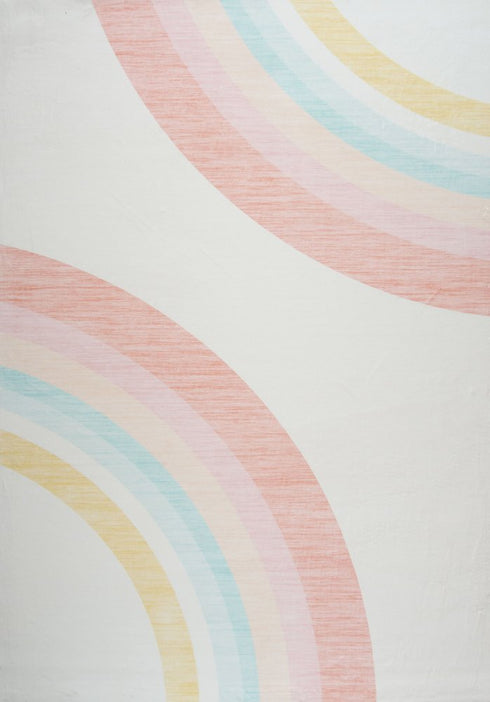 5' X 8' Pink Abstract Area Rug