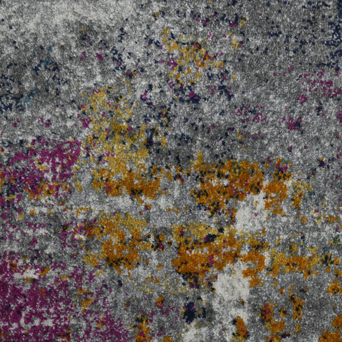 9' X 12' Blue Gray And Purple Area Rug
