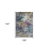 9' X 12' Blue Gray And Purple Area Rug