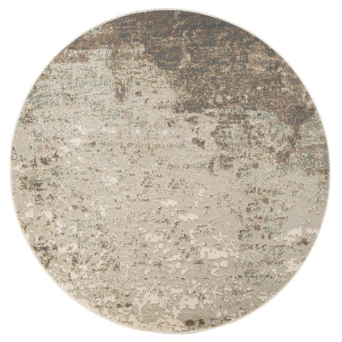 9' X 12' Gray And Ivory Abstract Area Rug