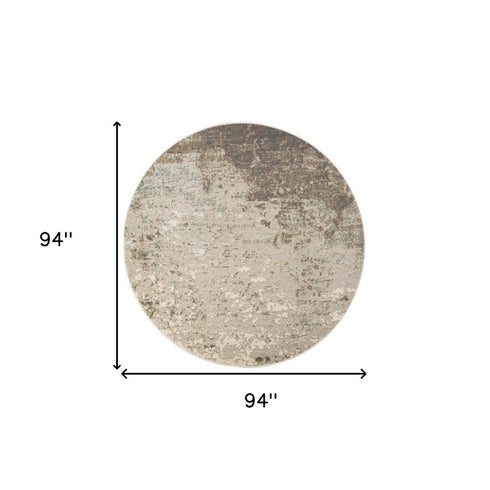 9' X 12' Gray And Ivory Abstract Area Rug