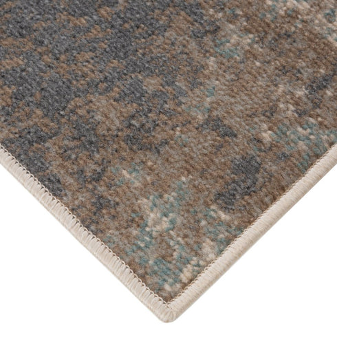 9' X 12' Gray And Ivory Abstract Area Rug