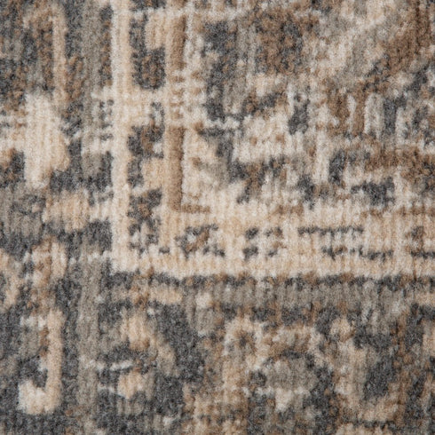 8' X 10' Gray And Beige Medallion Area Rug