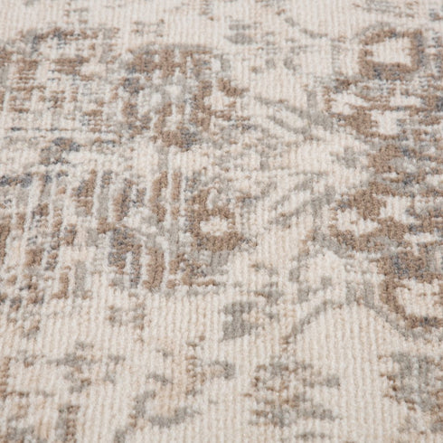 8' X 10' Gray And Beige Medallion Area Rug
