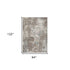 8' X 10' Ivory Brown And Green Abstract Area Rug